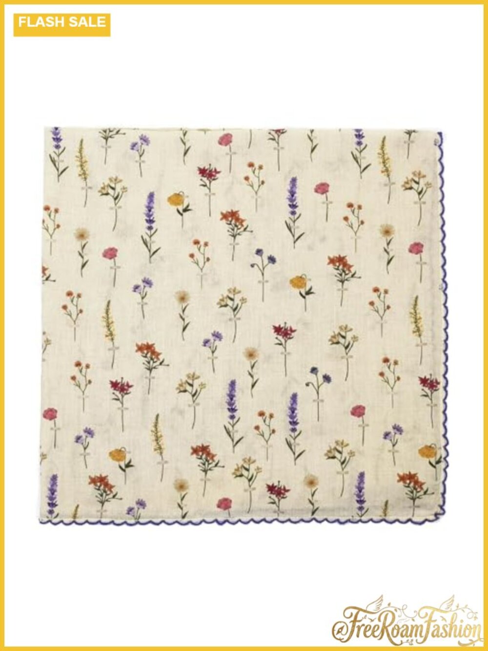 Cotton Blend Bandana Neck Scarf Soft Textured Kerchief Gift
